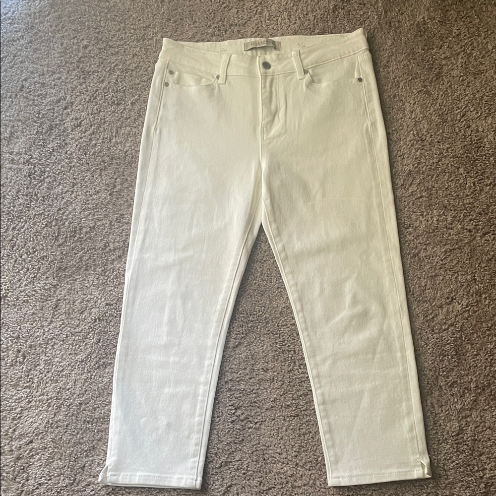Liverpool Jeans Company Cream Ankle Jeans